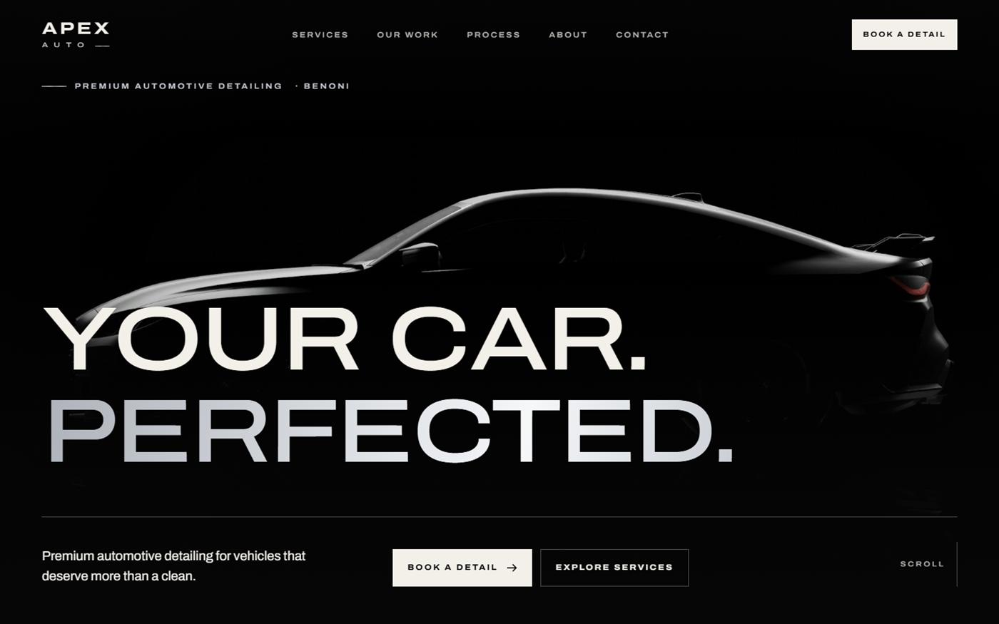 Apex Auto website concept preview