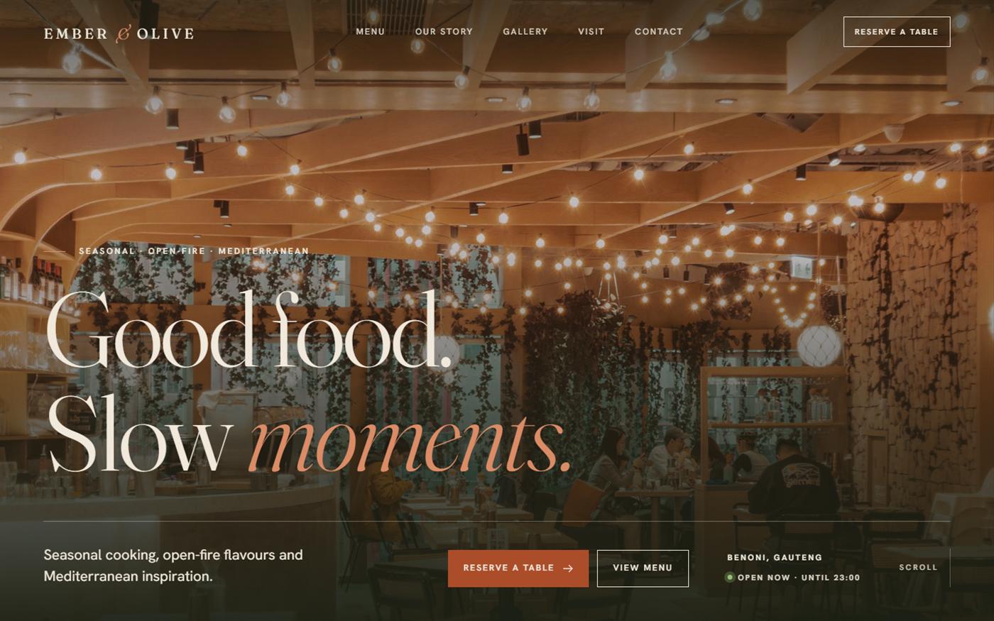 Ember & Olive website concept preview